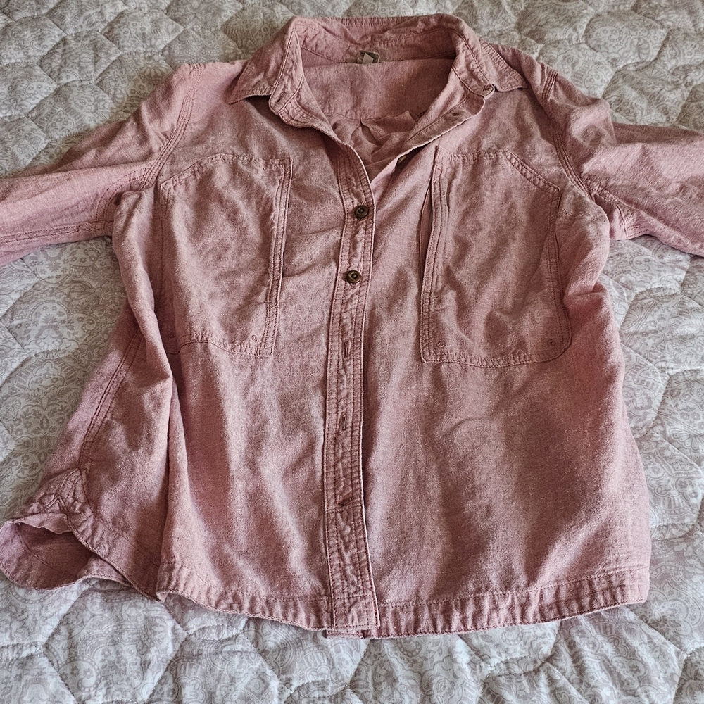 Pink Button-Up Shirt